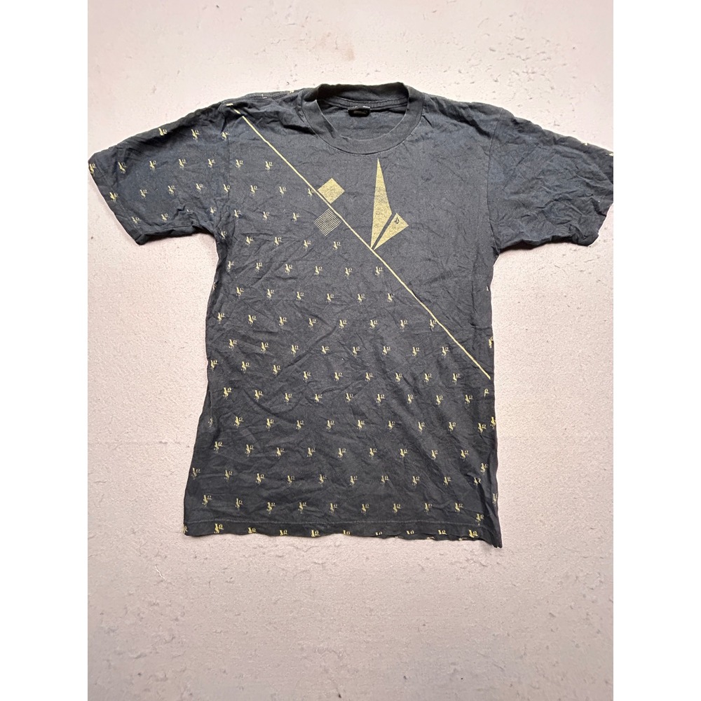Volcom T Shirt 100% Cotton Black Yellow Graphic M Mens